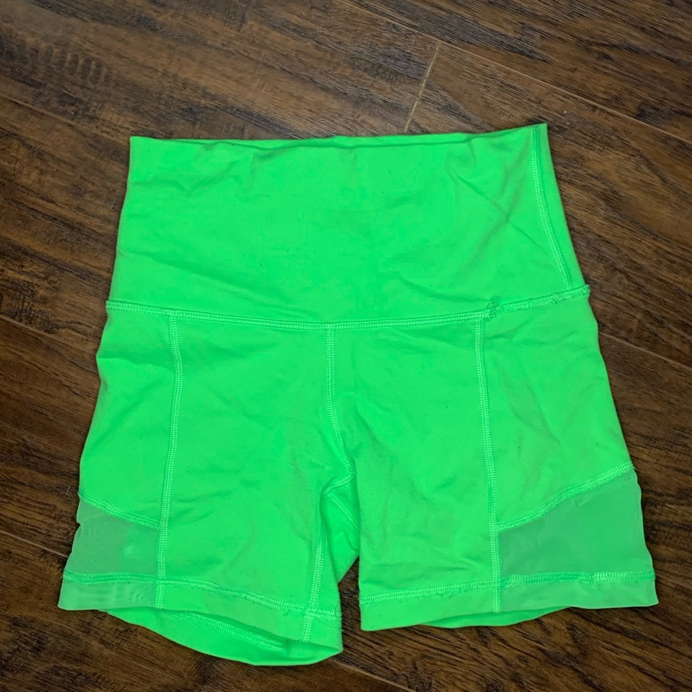 Neon Green TNA atmosphere 5” shorts
